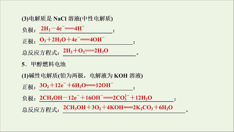 全国版2021高考化学一轮复习章末自查再提升6化学反应与能量转化课件06