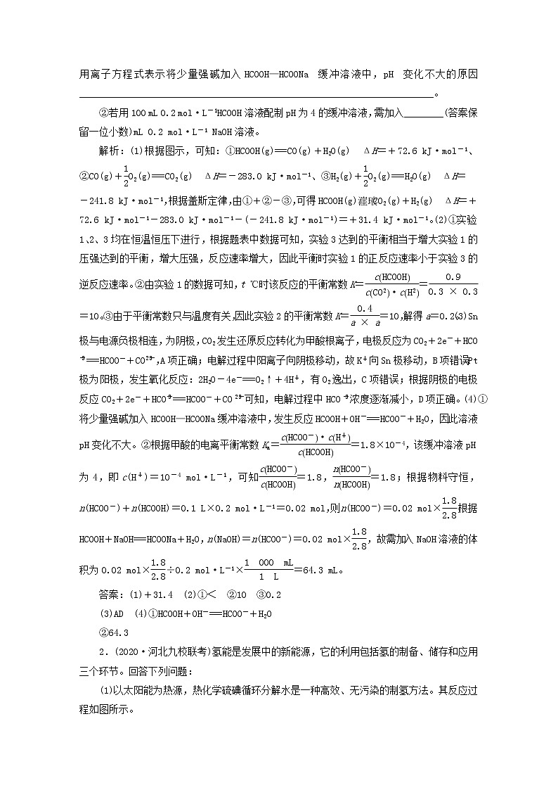 2021版高考化学一轮复习课时跟踪检测（三十五）化学反应原理综合题（含解析）新人教版02