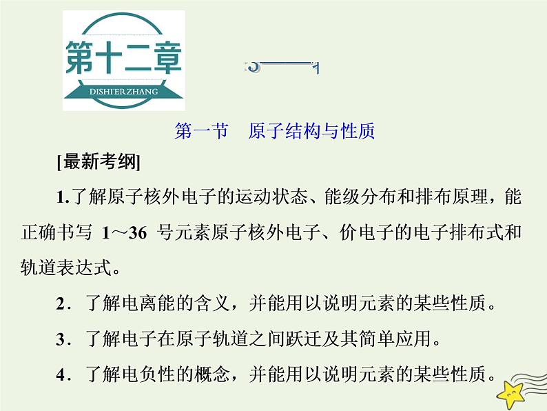 2021版高考化学一轮复习第十二章物质结构与性质第一节原子结构与性质课件新人教版第1页
