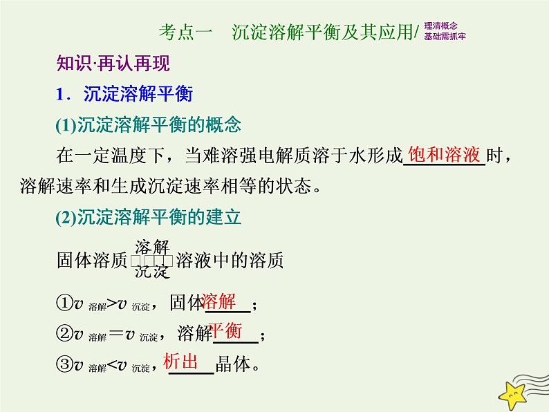 2021版高考化学一轮复习第十章平衡（一）——化学反应速率与化学平衡第四节难溶电解质的溶解平衡课件新人教版第2页