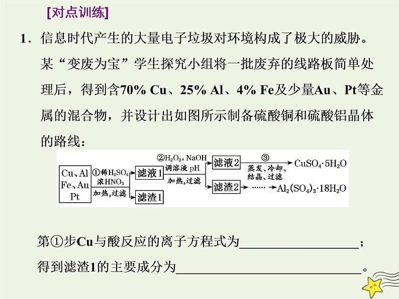 2021版高考化学一轮复习增分主观大题（一）——化学工艺流程题课件新人教版06