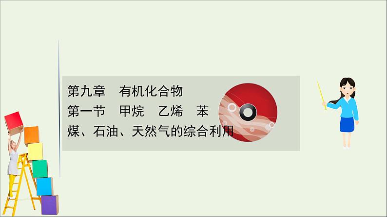 2021版高考化学一轮复习第九章有机化合物1甲烷乙烯苯煤、石油、天然气的综合利用课件新人教版01