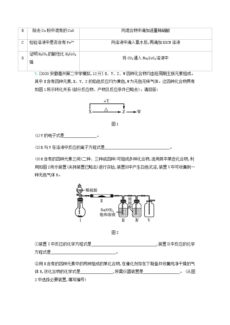 2020高考化学刷题冲刺含最新模拟题专题七碳硅及其化合物无机非金属材料习题含解析02