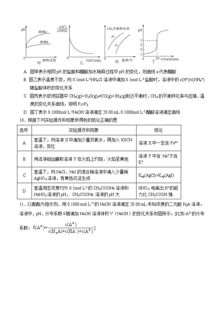 江苏省扬州中学2021届高三上学期开学检测 化学（word版含答案）03