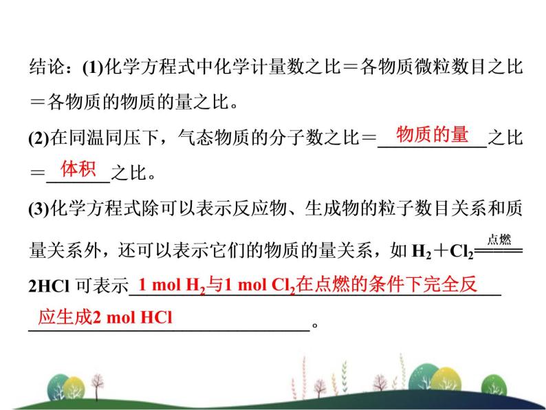 （新）人教版化学必修第一册课件：3.2 第2课时 物质的量在化学方程式计算中的应用05