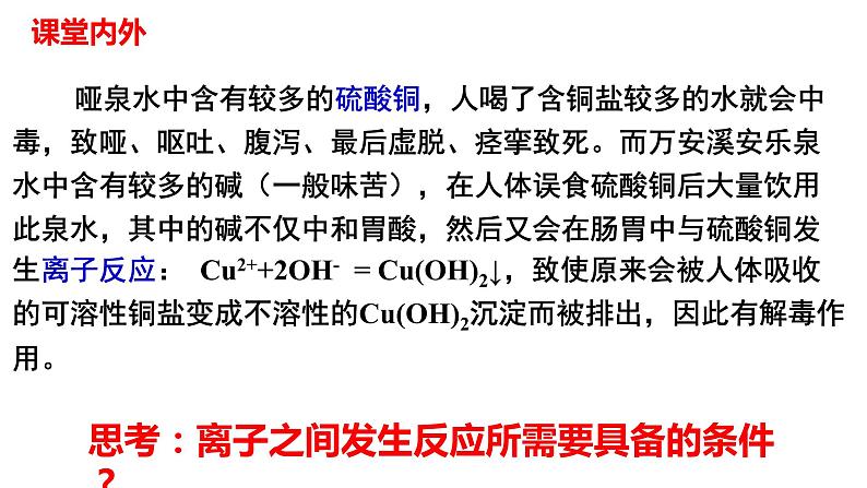 人教2019必修第一册 高一化学新教材 1.2.2 离子反应与离子方程式书写 课件04