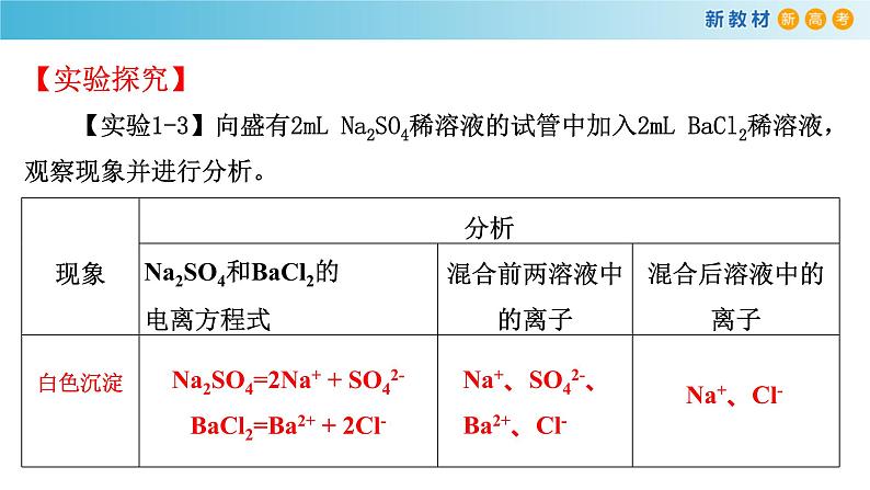 人教版必修第一册 高一化学 1.2.2 离子反应 课件05