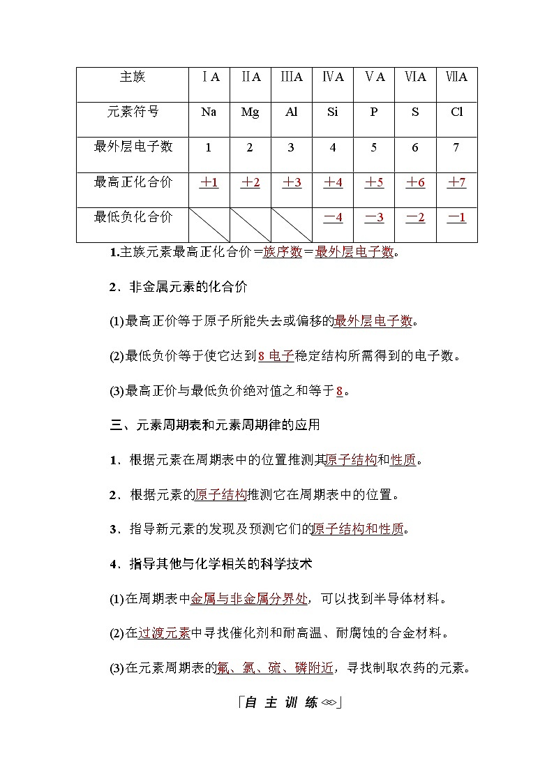 2018-2019学年高中化学人教版必修二教师用书：第一章第二节第2课时　元素周期表和元素周期律的应用02