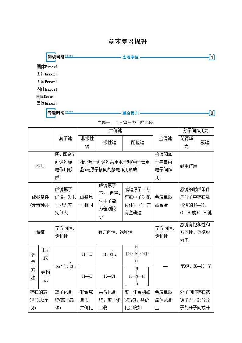 2018-2019化学课堂导练选修三人教通用版教师用书：第3章晶体结构与性质章末复习提升301