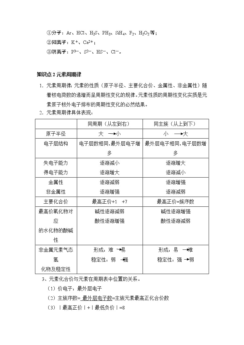 2018-2019学年高中化学人教版必修2教案：1.2元素周期律教案03