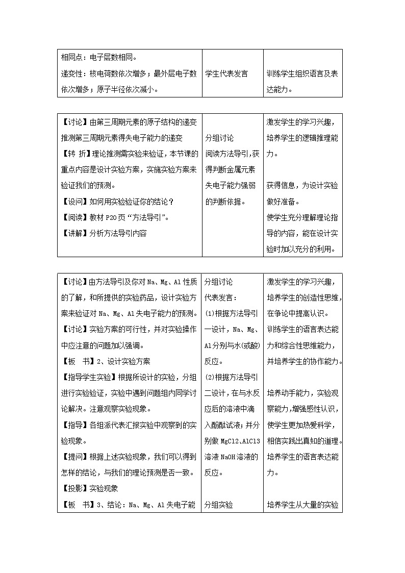 2018-2019学年高中化学鲁科版必修二教案：第1章第3节元素周期表的应用03
