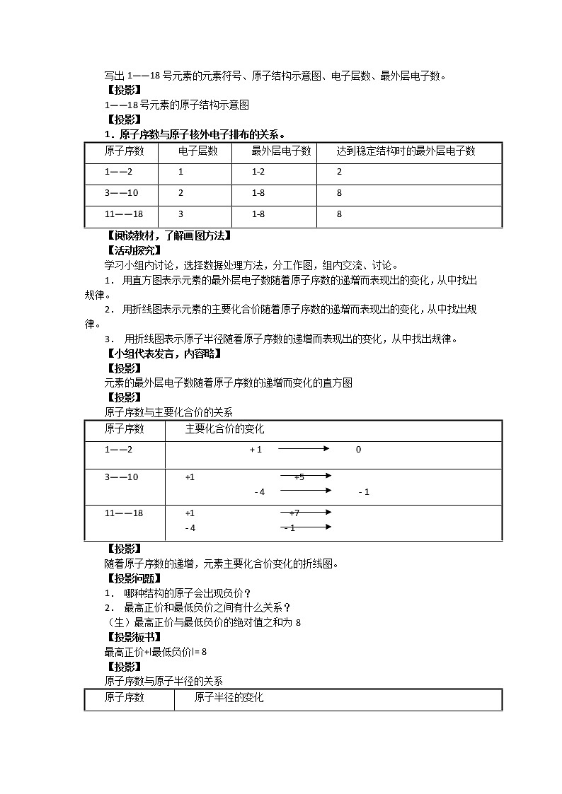 2018-2019学年高中化学鲁科版必修二教案：第一章第2节元素周期律和周期表第一课时02