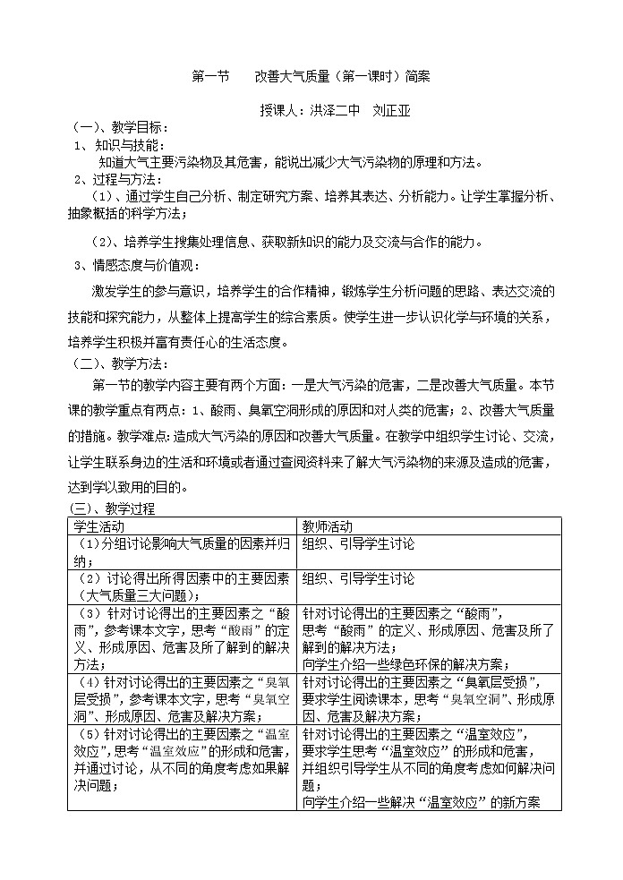 选修1第四章第一节改善大气质量1第1页