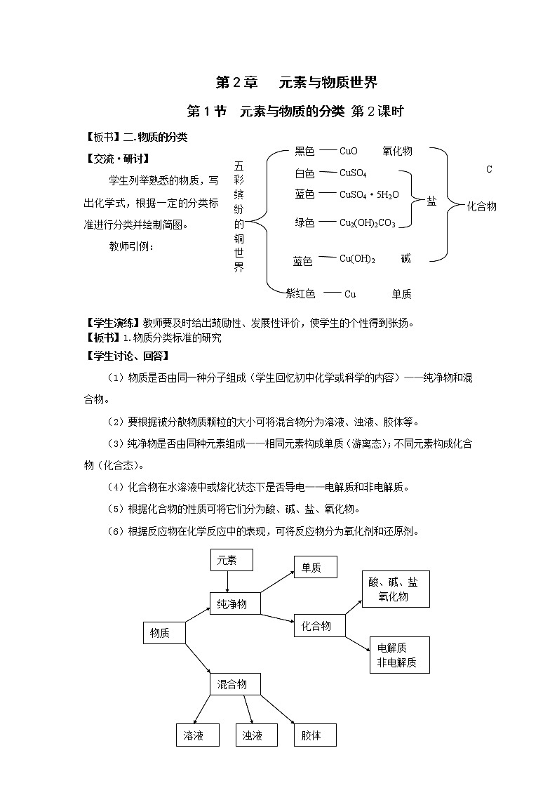 2.1 元素与物质的分类 教案(2)01