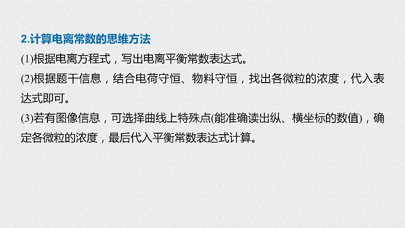 2021高考化学一轮复习 第八章 专题突破27 电离常数的相关计算03