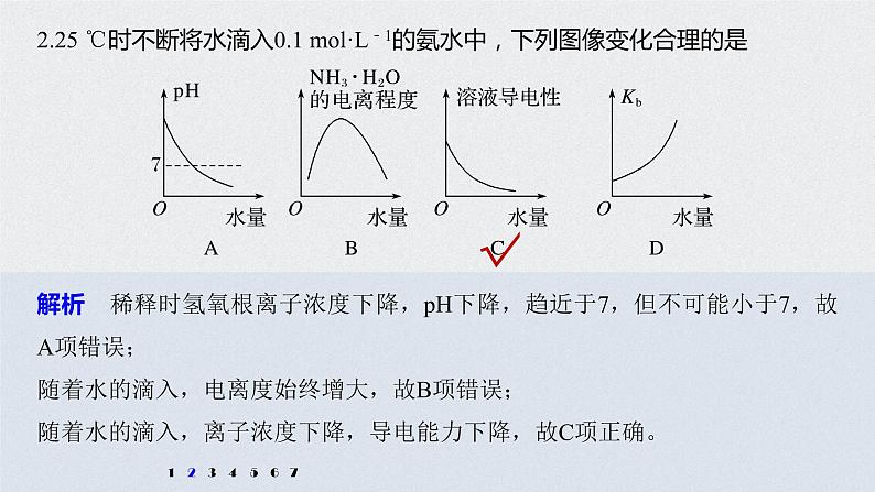 2021高考化学一轮复习 第八章 专项提能特训17 弱电解质电离常数计算与图像分析 练习课件04