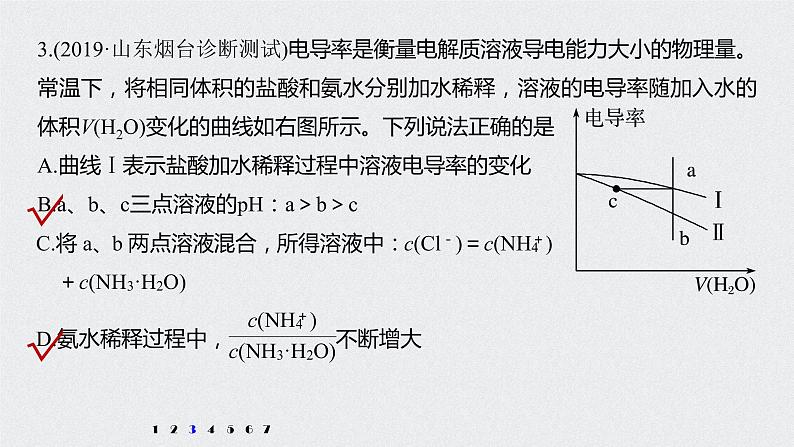 2021高考化学一轮复习 第八章 专项提能特训17 弱电解质电离常数计算与图像分析 练习课件05