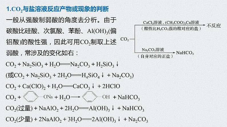 2021高考化学一轮复习 第四章 专题突破14 二氧化碳与盐或碱溶液反应产物的判断第2页