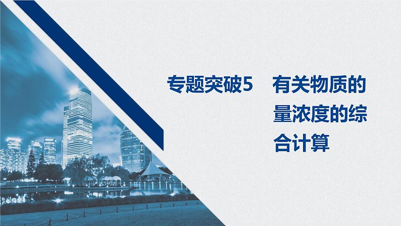 2021高考化学一轮复习 第一章 专题突破5 有关物质的量浓度的综合计算01