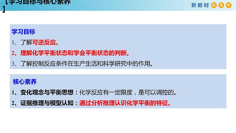 化学新教材 人教版高中化学必修第二册 6.2.2 化学反应的限度和化学反应条件的控制 课件03