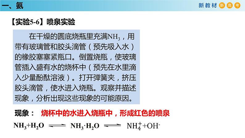 化学新教材 人教版高中化学必修第二册5.2.2 氨和铵盐 课件06