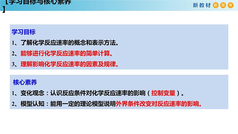 化学新教材 人教版高中化学必修第二册6.2.1 化学反应速率 课件03