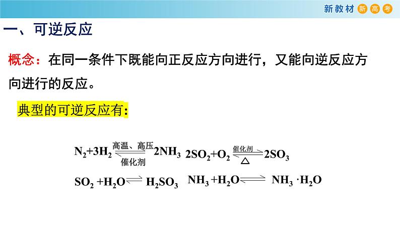 化学新教材 人教版高中化学必修第二册6.2.2 化学反应的限度和化学反应条件的控制 课件04