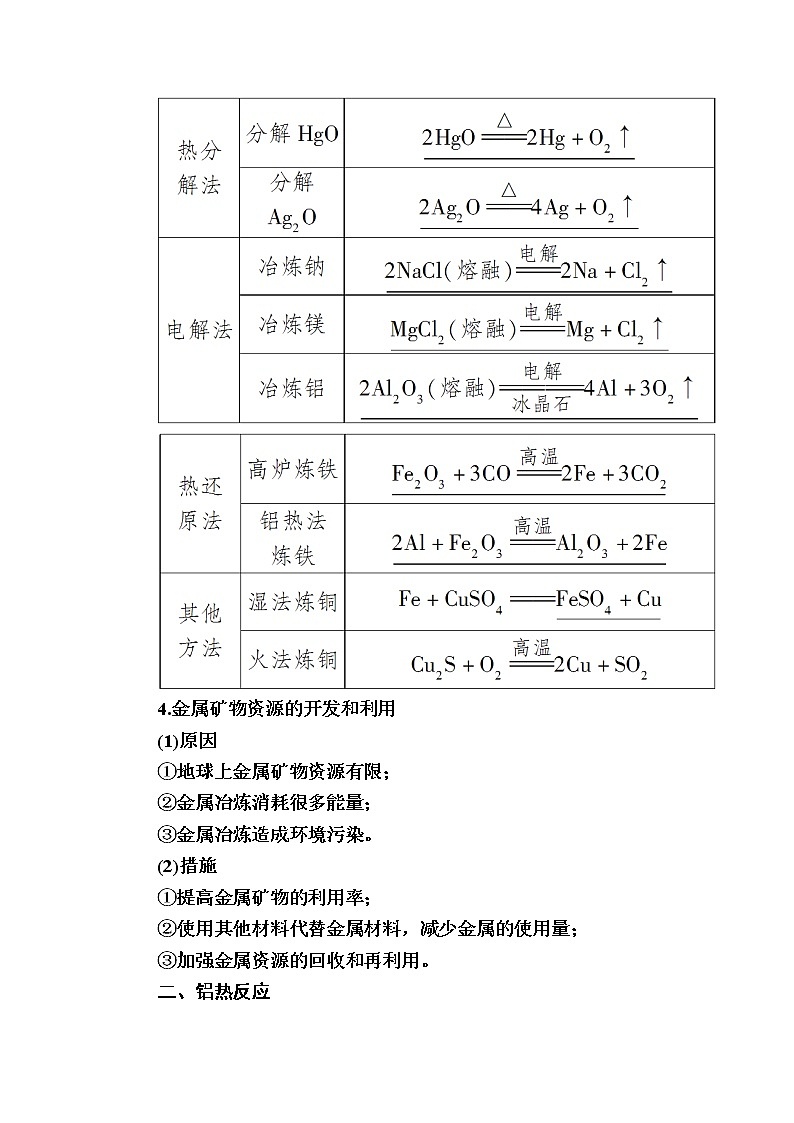 2019—2020学年人教新课标版高中化学必修二教师用书：4-1-1第一课时　金属矿物的开发利用02