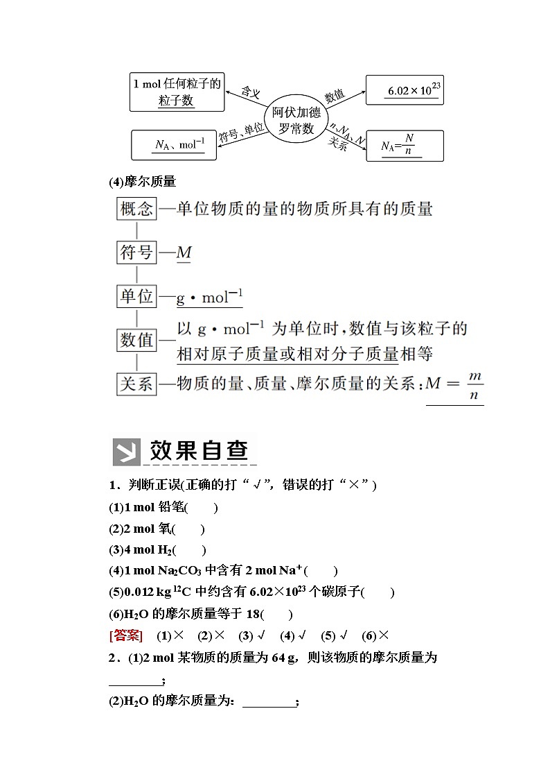 2019—2020学年新教材课标版高中化学必修第一册教师用书：2-3-1第一课时　物质的量02