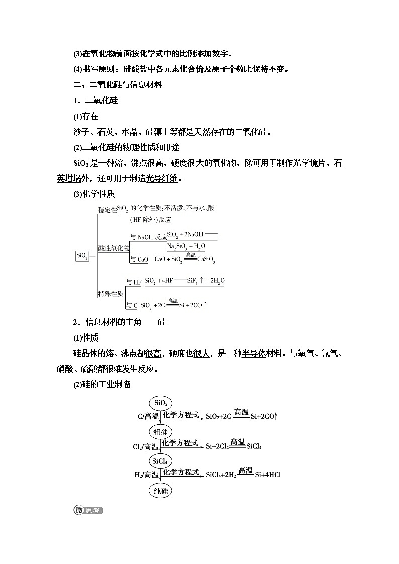 2020-2021学年化学苏教版必修1教师用书：专题3第3单元　含硅矿物与信息材料02