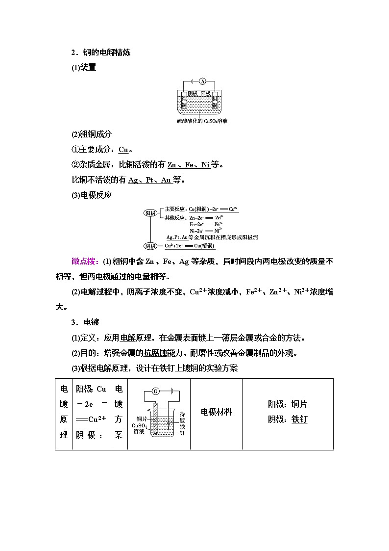 2020-2021学年化学鲁科版选修4教师用书：第1章第2节第2课时　电解原理的应用第2页