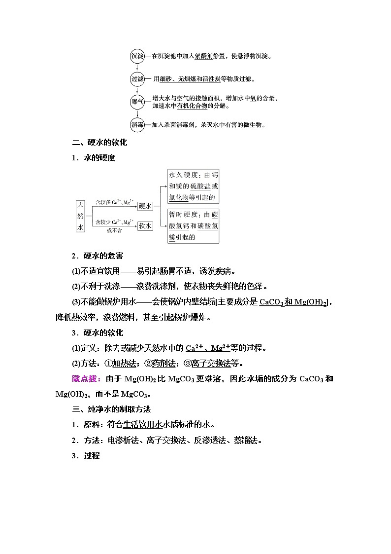 2020-2021学年化学鲁科版选修一教师用书：主题1课题2　获取安全的饮用水02
