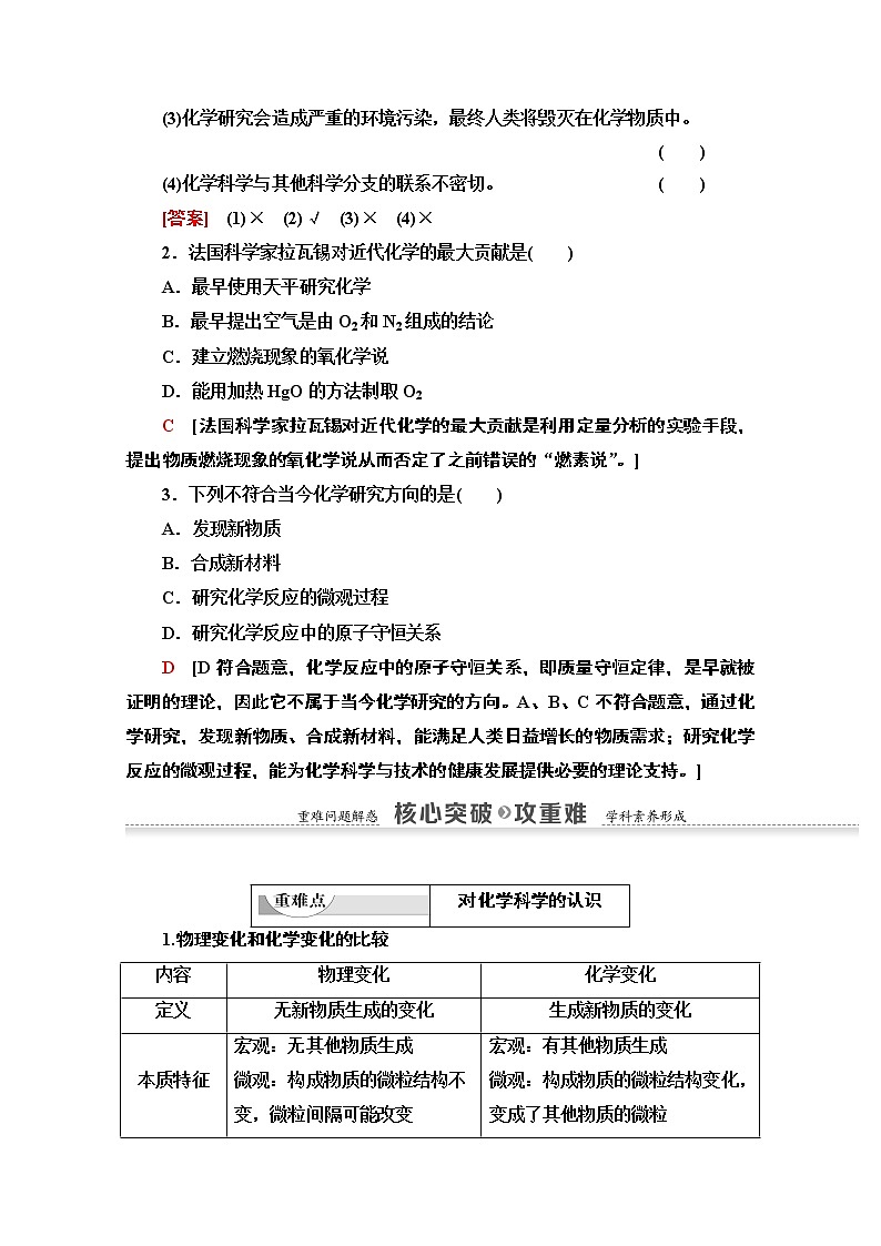 2020-2021学年化学鲁科版必修一教师用书：第1章第1节　走进化学科学03