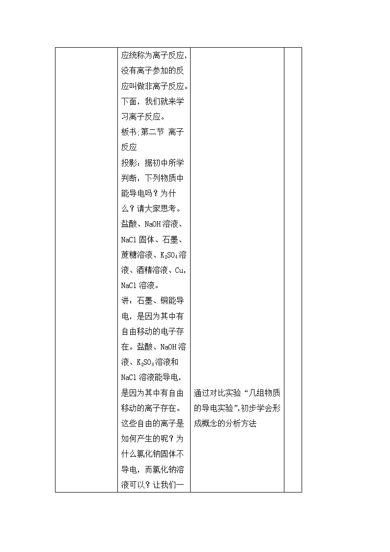 陕西省石泉县江南高级中学高中化学必修一教案：2.2离子反应（第1课时）03