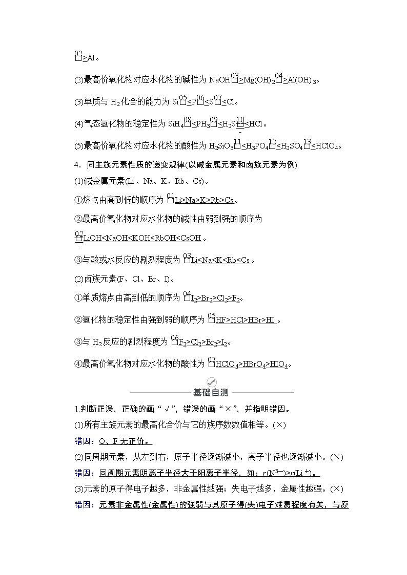 2021届高考化学人教版一轮创新教学案：第5章第18讲　元素周期表　元素周期律第3页