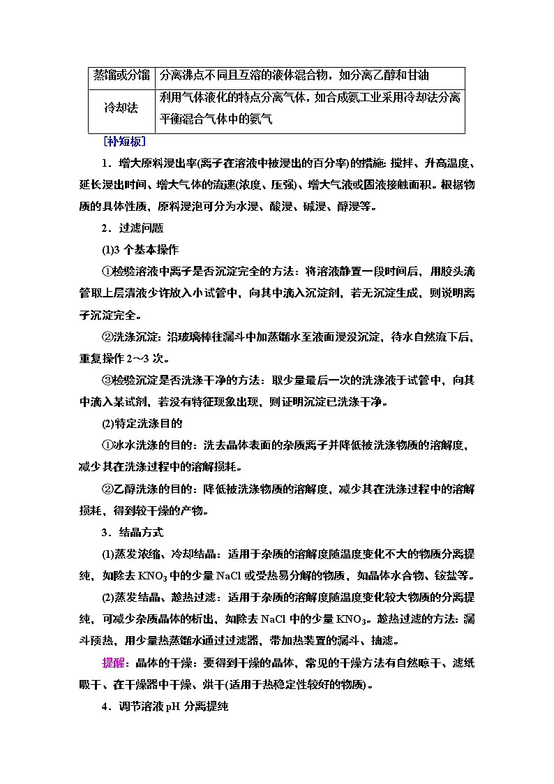 2021届高考化学（江苏专用）一轮教师用书：专题3高考专题讲座（一）　化学工艺流程试题的突破方略03