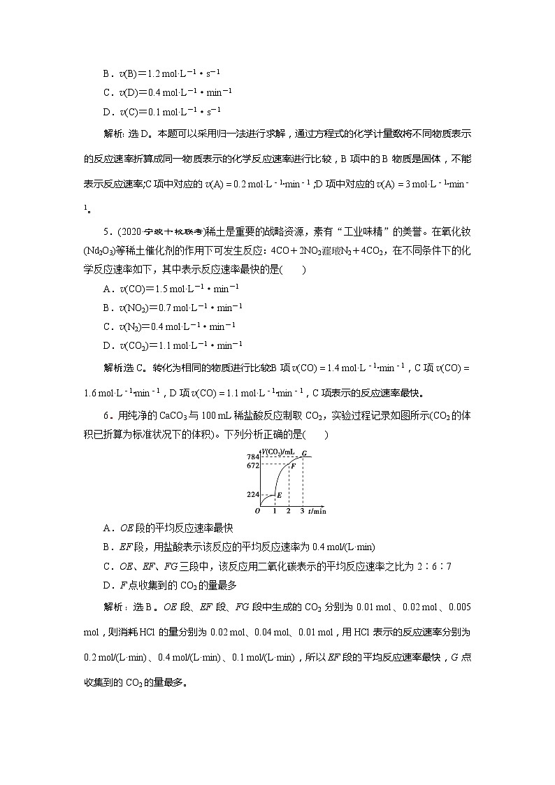 2021版浙江高考选考化学一轮复习教师用书：专题71第一单元　化学反应速率第3页
