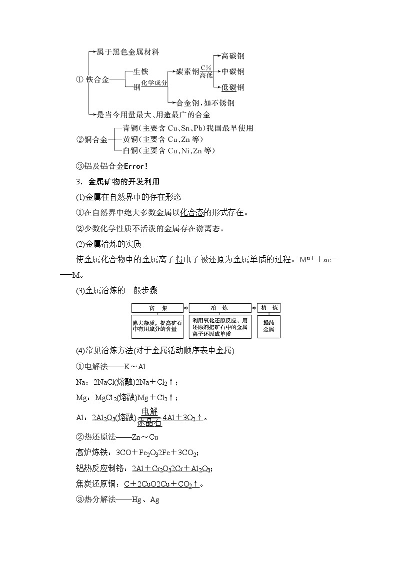 2021版新高考化学人教版一轮教师用书：第3章第3节金属材料　铝、铜及其化合物第2页