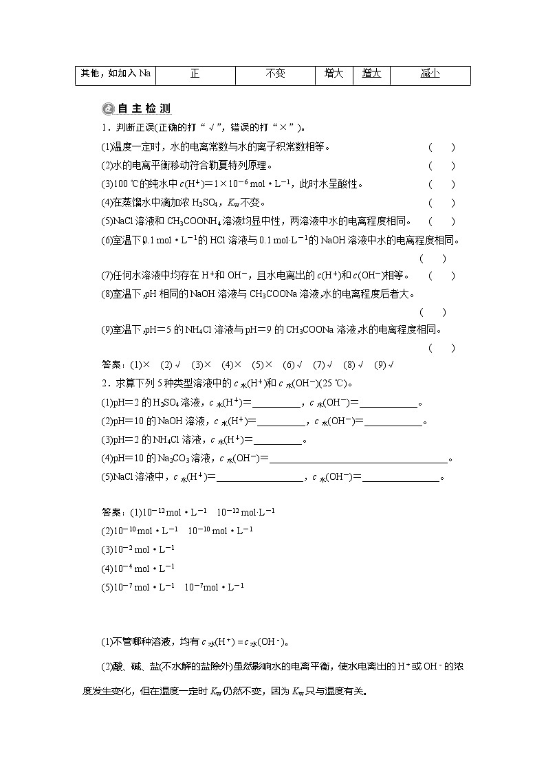 2021版新高考地区选考化学（人教版）一轮复习教师用书：课题27　水的电离和溶液的pH第2页