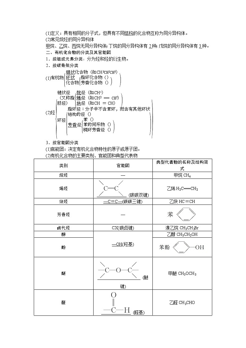 2021版新高考地区选考化学（人教版）一轮复习教师用书：课题31　认识有机化合物03