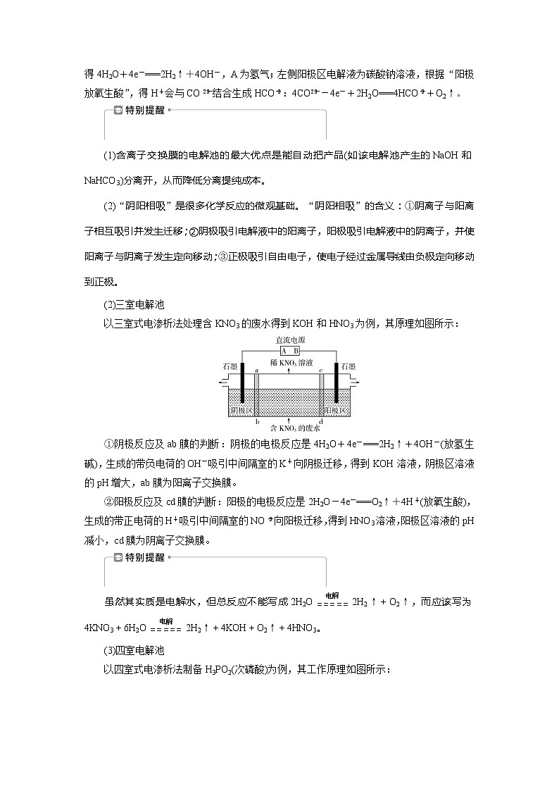 2021版新高考地区选考化学（人教版）一轮复习教师用书：小专题突破7　隔膜在电化学中的功能第2页