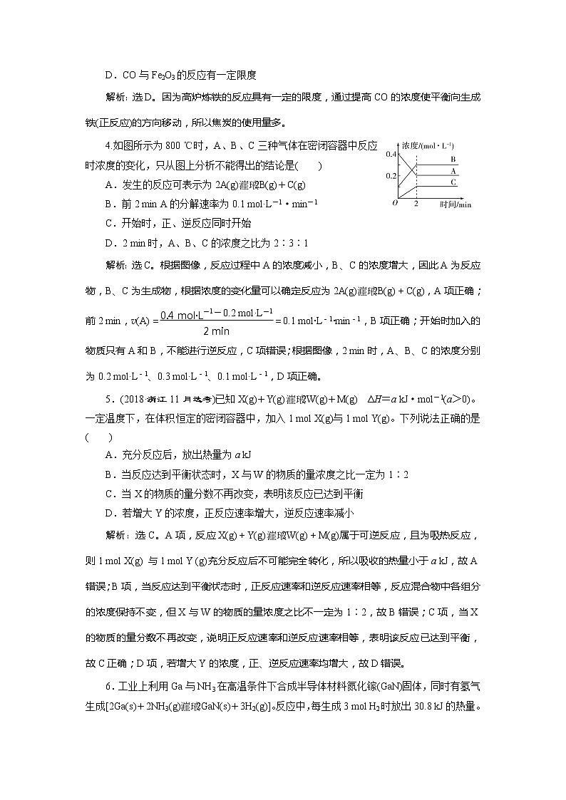 2021版江苏新高考选考化学（苏教版）一轮复习教师用书：专题76专题综合检测（七）化学反应速率与化学平衡02