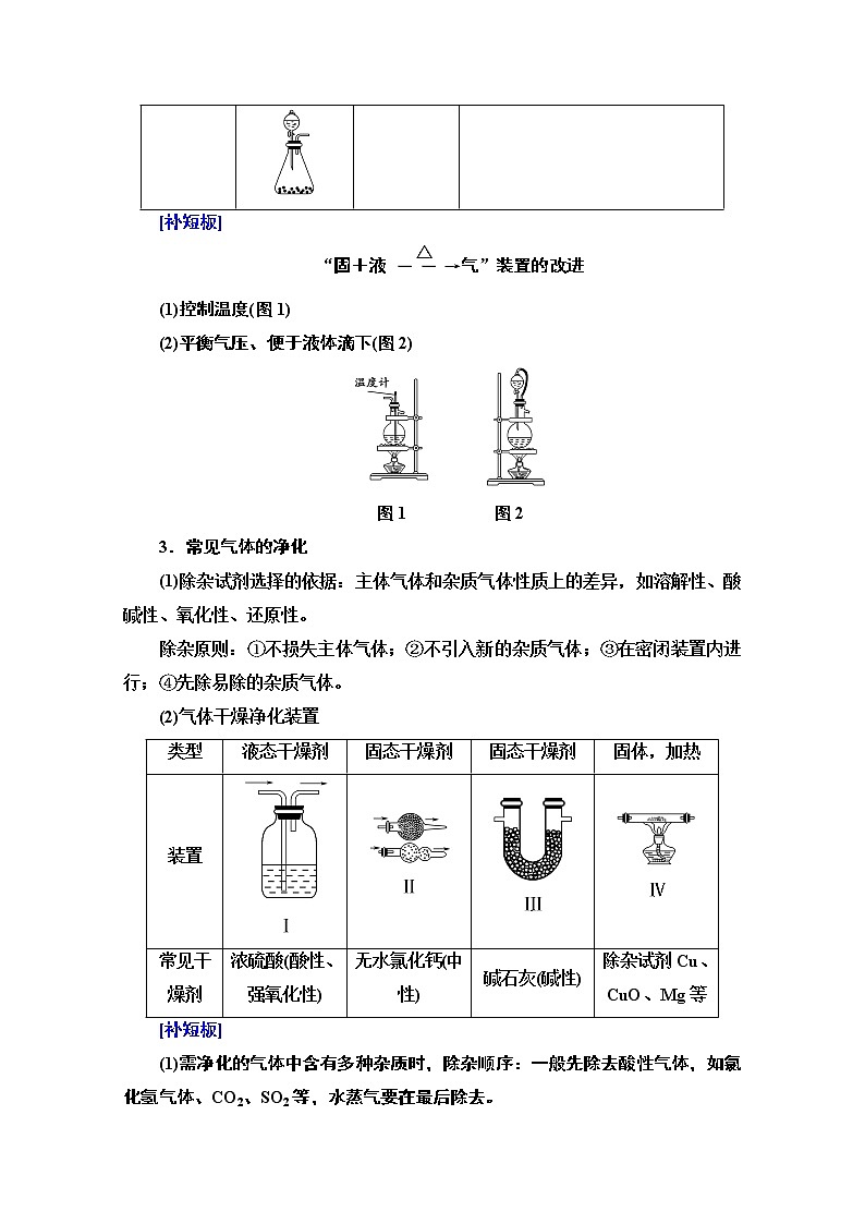 2021版高考化学鲁科版一轮教师用书：第3章高考专题讲座（一）　常见气体的实验室制法及其性质探究02
