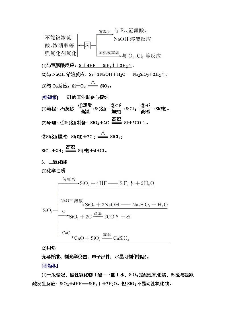 2021版高考化学鲁科版一轮教师用书：第4章第1节　硅　无机非金属材料02