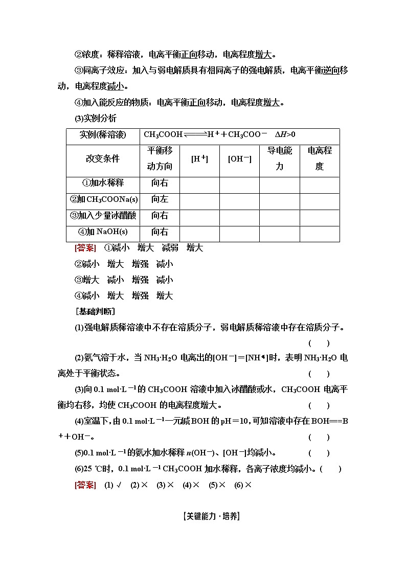 2021版高考化学鲁科版一轮教师用书：第8章第2节　弱电解质的电离第2页