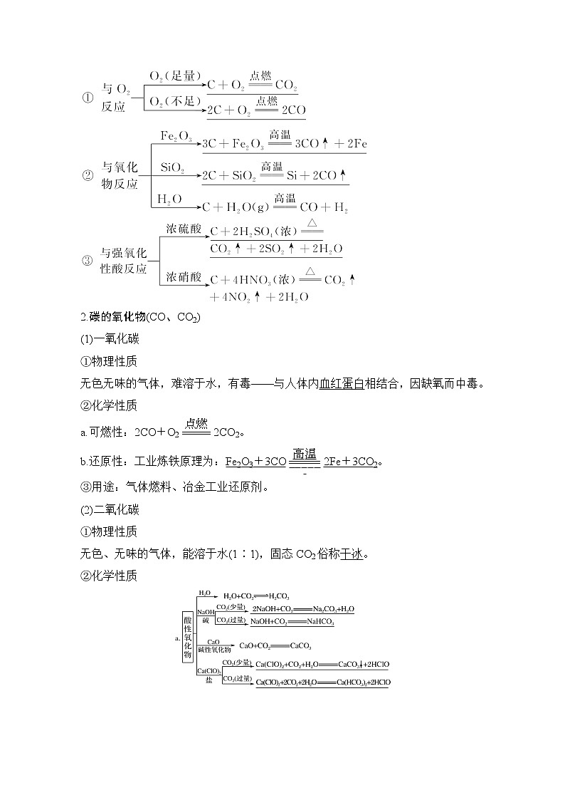 2021新高考化学鲁科版一轮复习学案：第3章第1讲　碳的多样性02