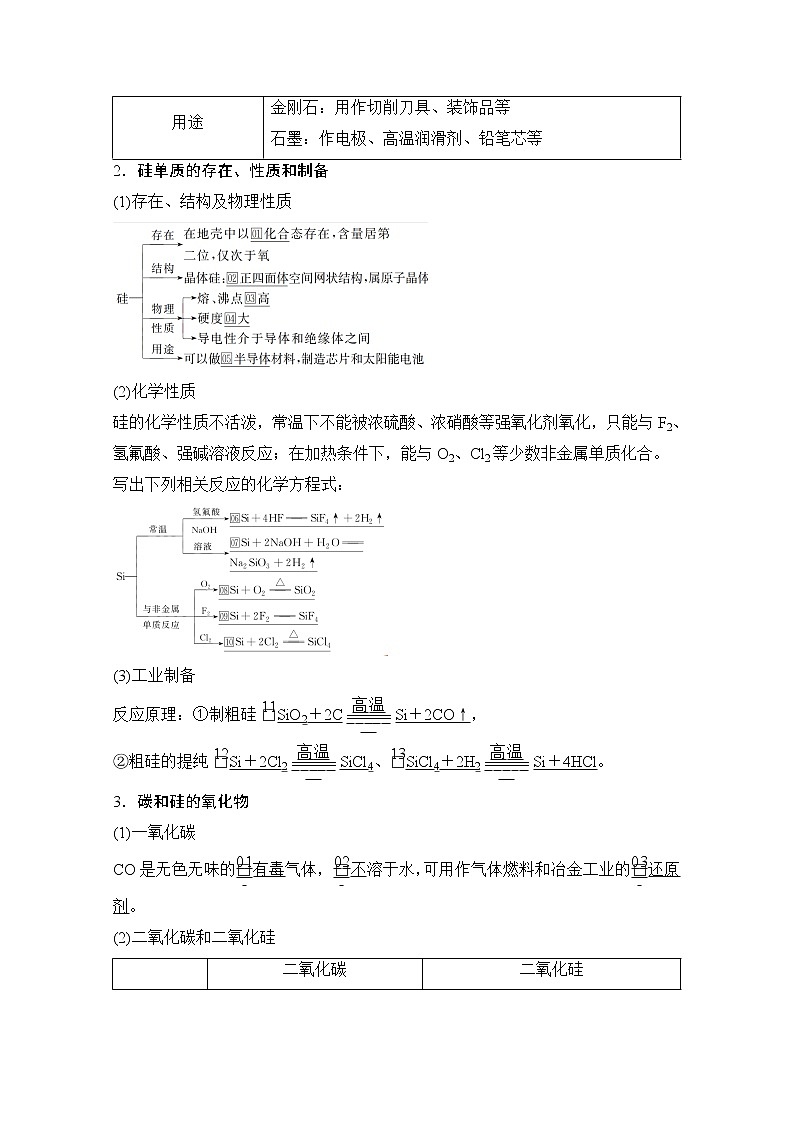 2021高三全国统考化学（经典版）一轮学案：第4章第1节　碳、硅及无机非金属材料02