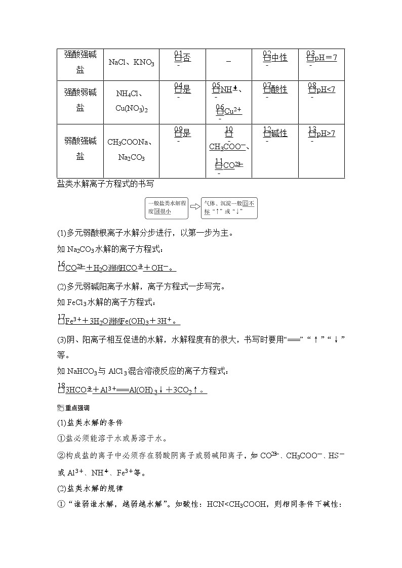 2021高三全国统考化学（经典版）一轮学案：第8章第3节盐类的水解第2页