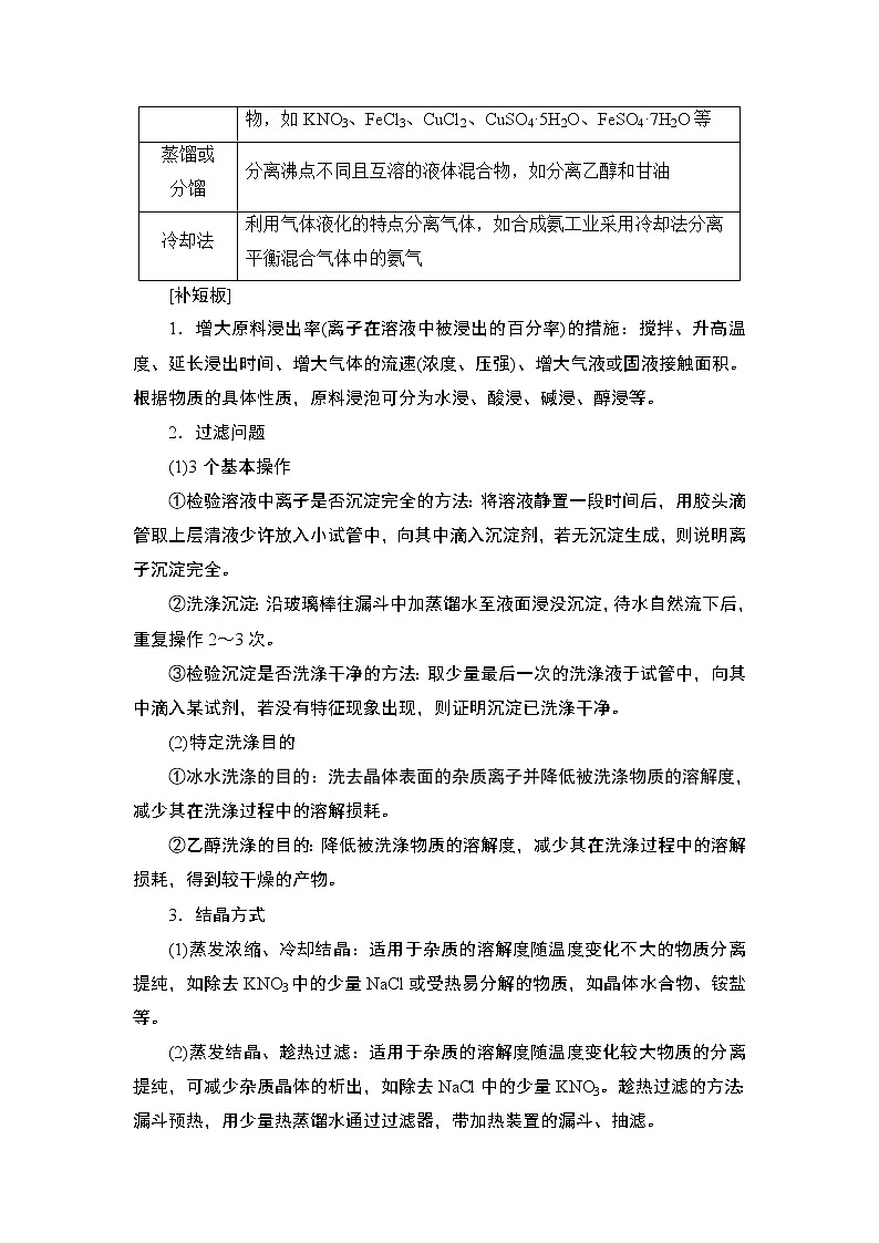 2021高三化学人教版一轮教师用书：第3章高考专题讲座1化学工艺流程试题的突破方略03