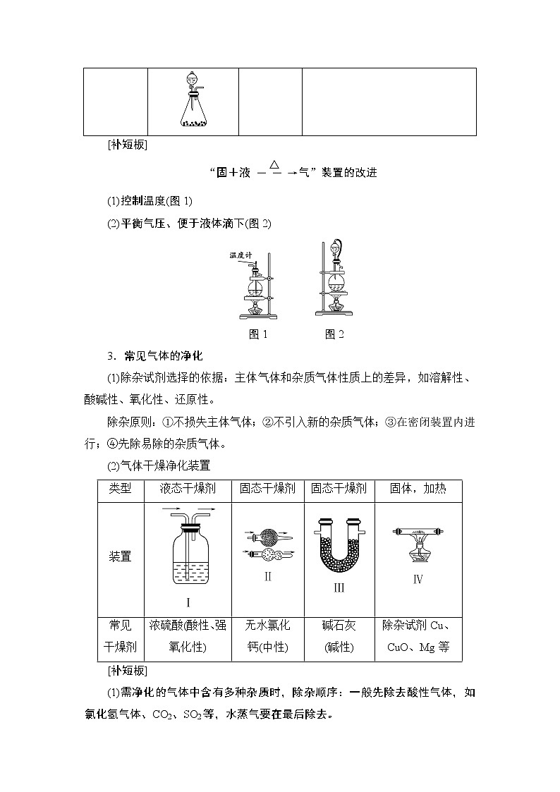 2021高三化学人教版一轮教师用书：第4章高考专题讲座2常见气体的实验室制法及其性质探究02